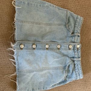 Pacsun light wash denim skirt